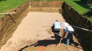 art et loisirs piscines Construction piscine Preparation lit pose