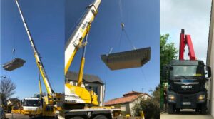 art et loisirs piscines Construction piscine livraison piscine grue