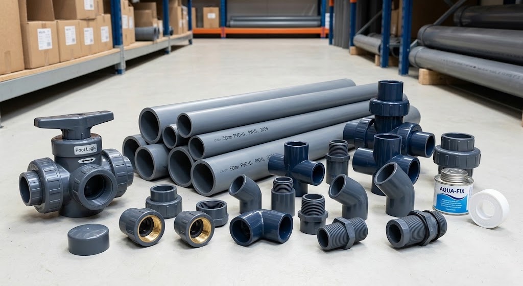 Raccords PVC, vannes et pièces techniques de filtration